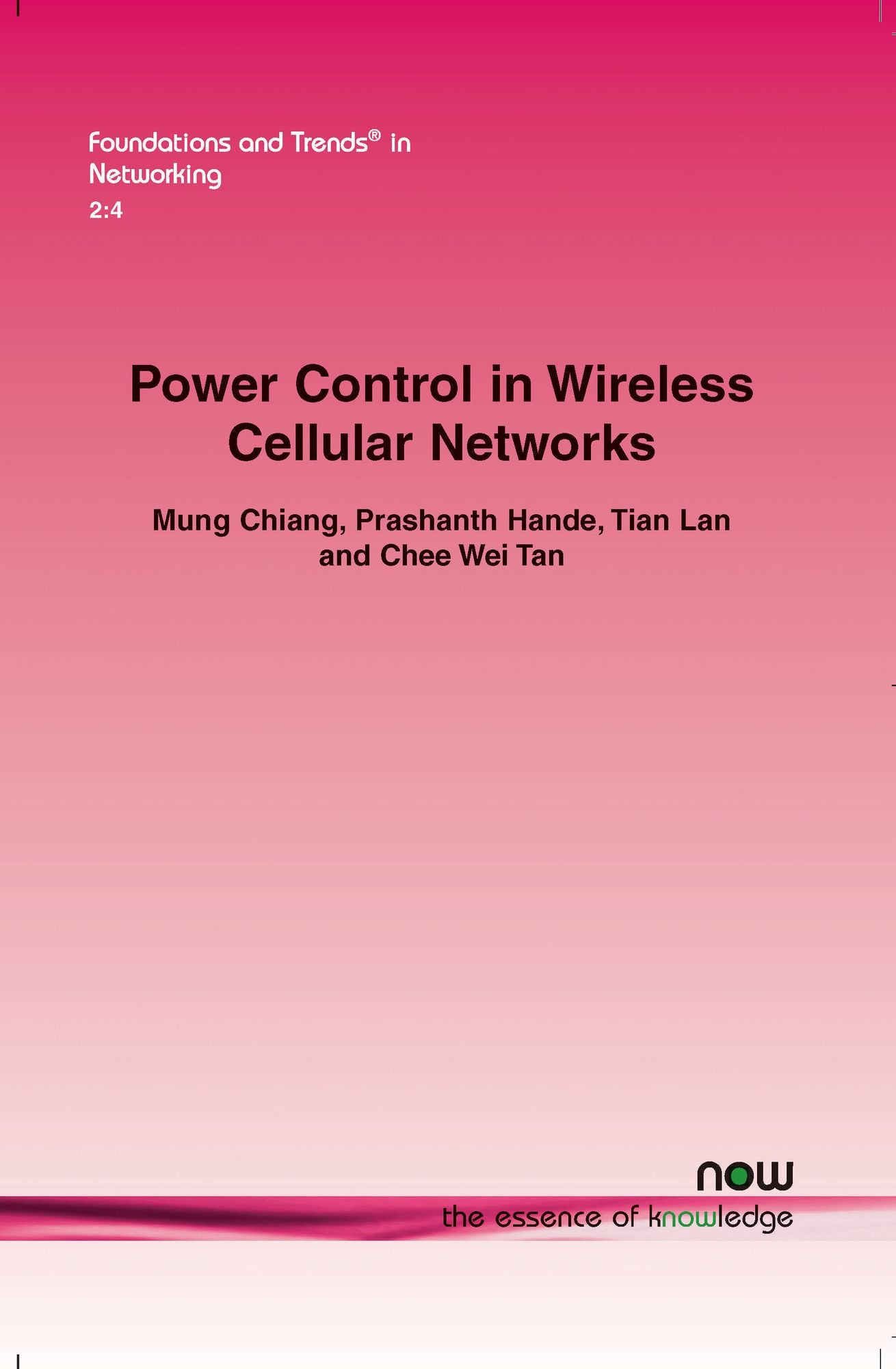 Power Control In Wireless Cellular Networks