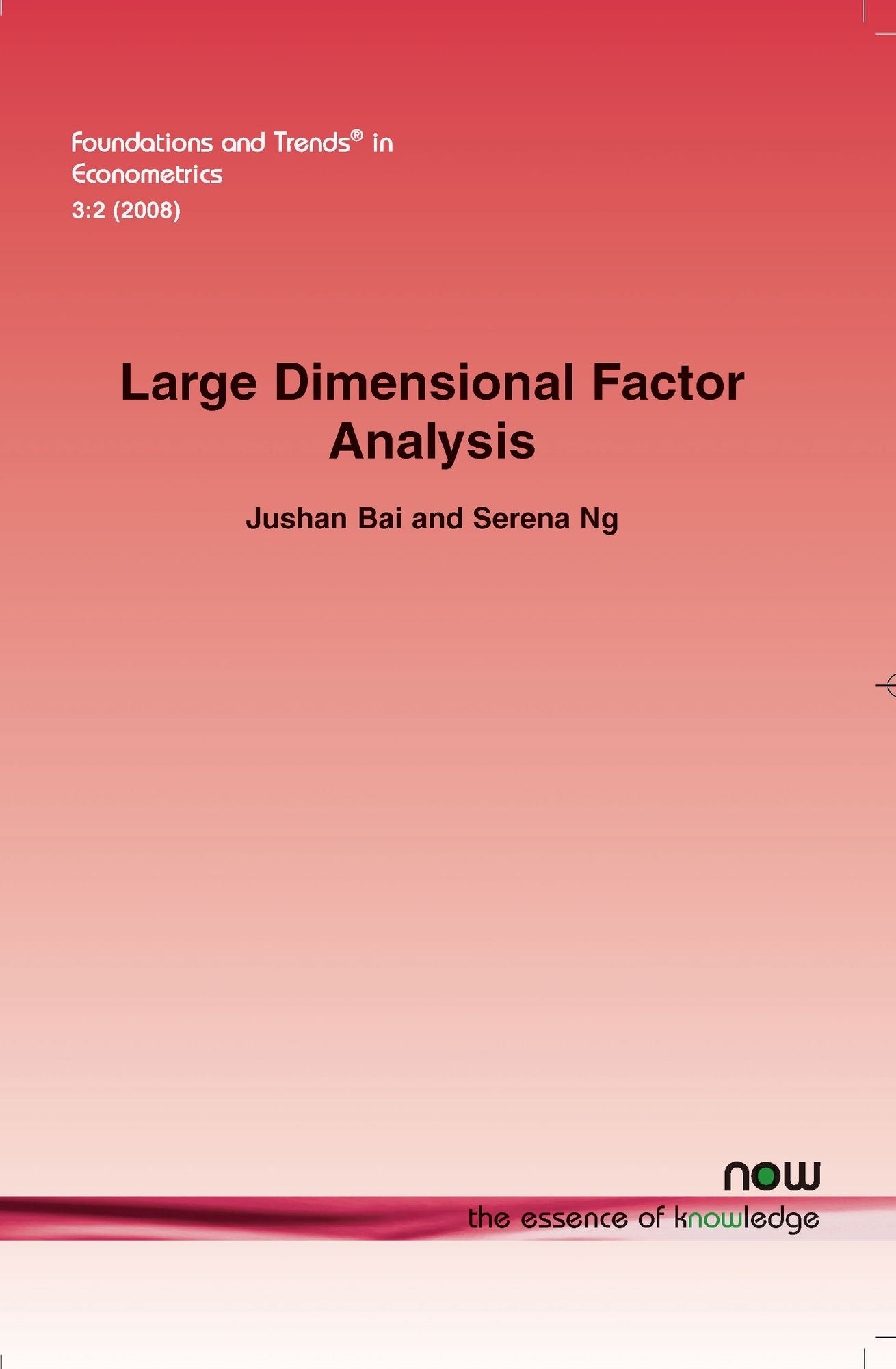 Large Dimensional Factor Analysis