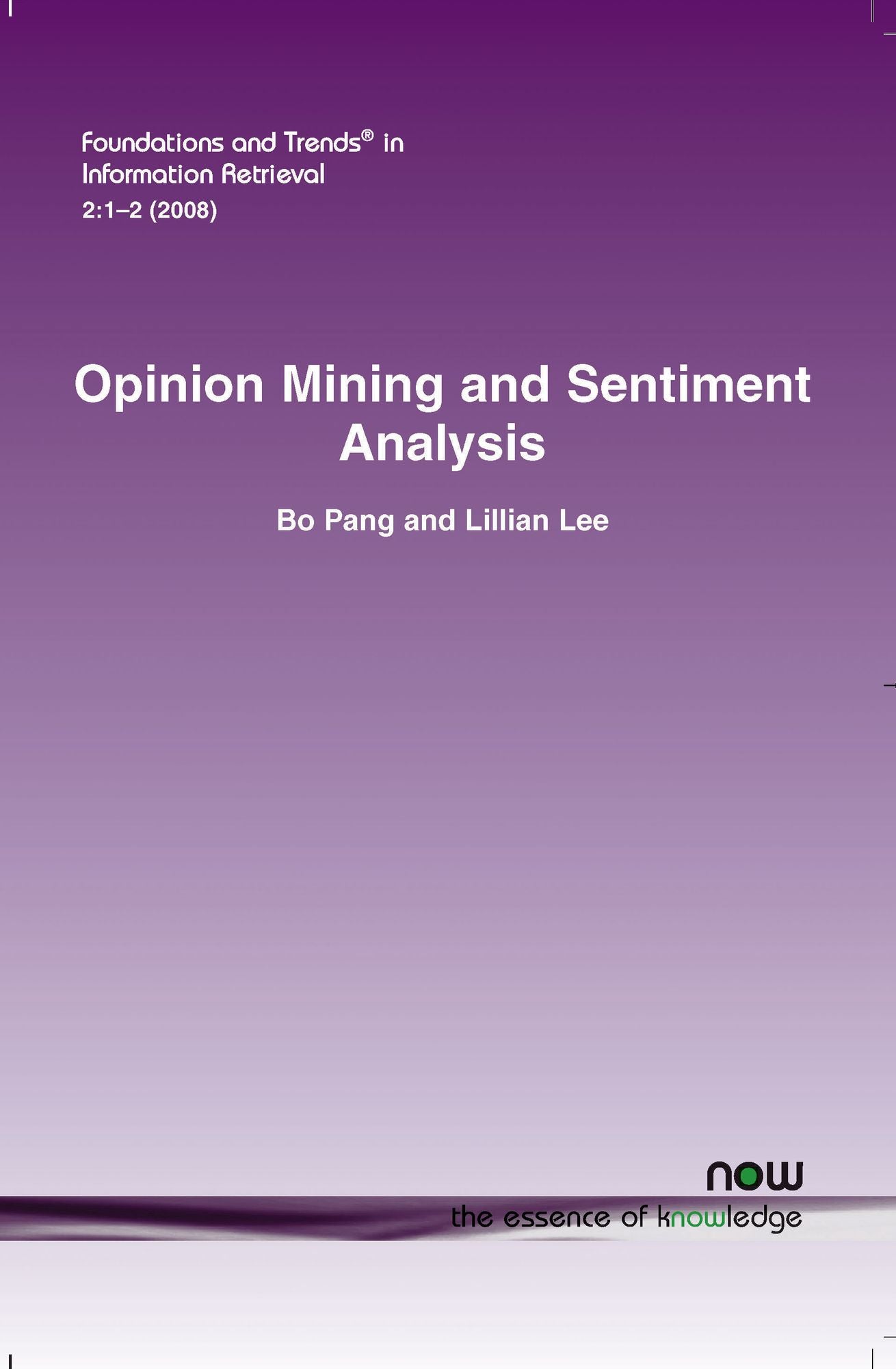 Opinion Mining And Sentiment Analysis