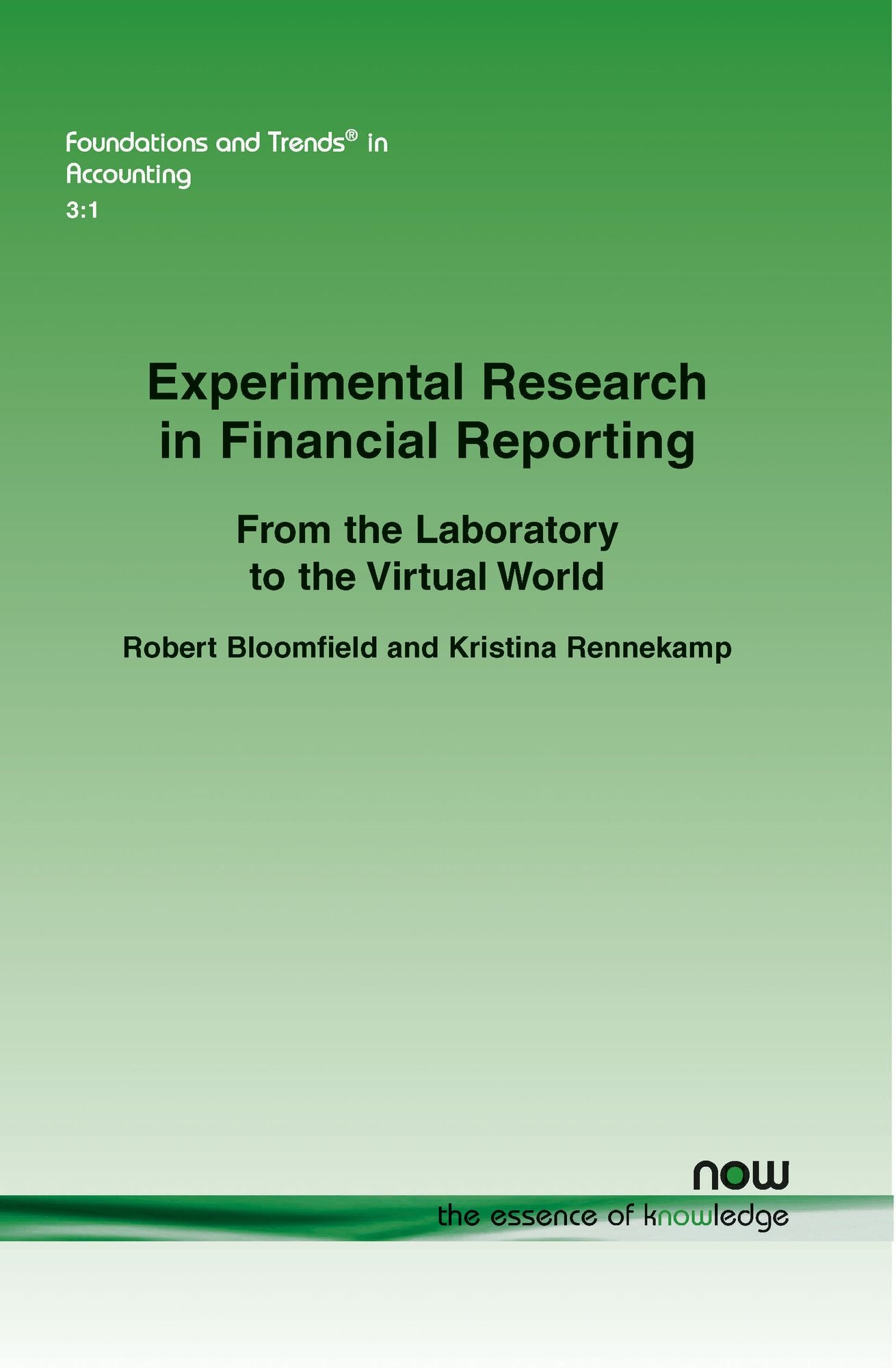 Experimental Research In Financial Reporting