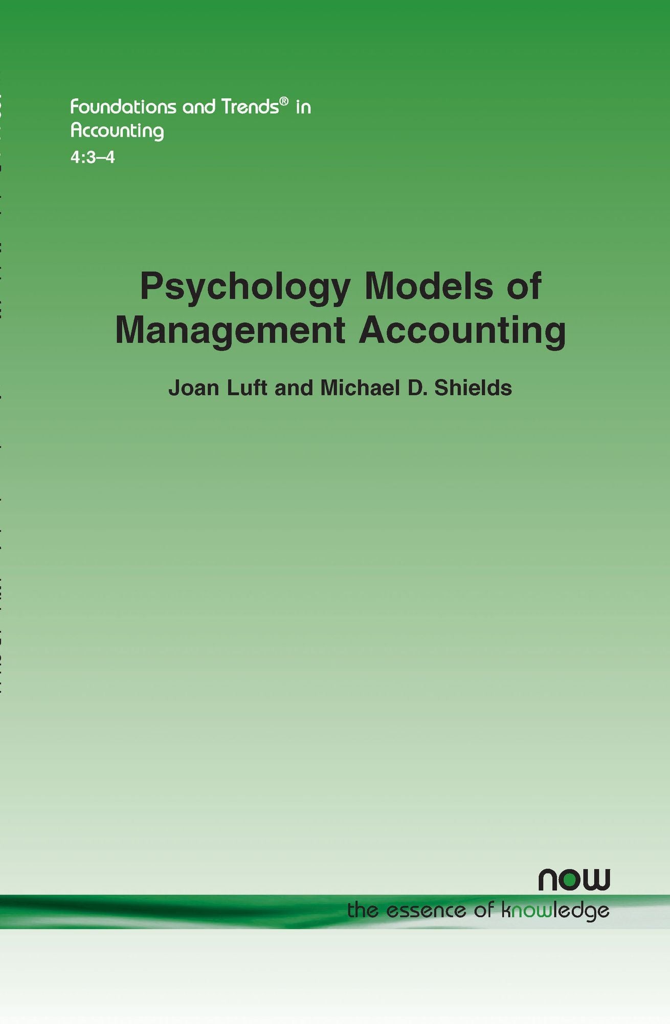 Psychology Models Of Management Accounting