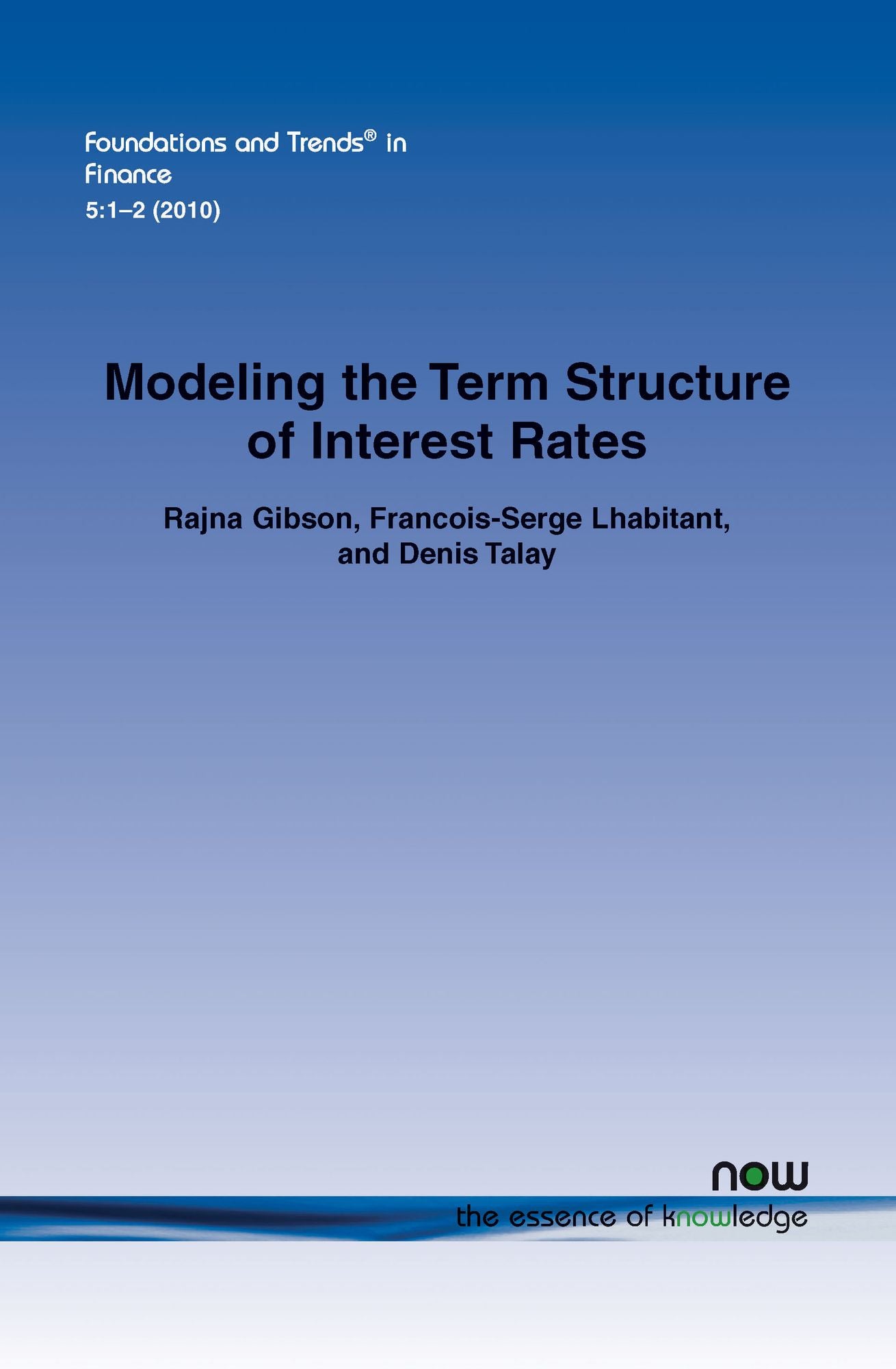 Modeling The Term Structure Of Interest Rates