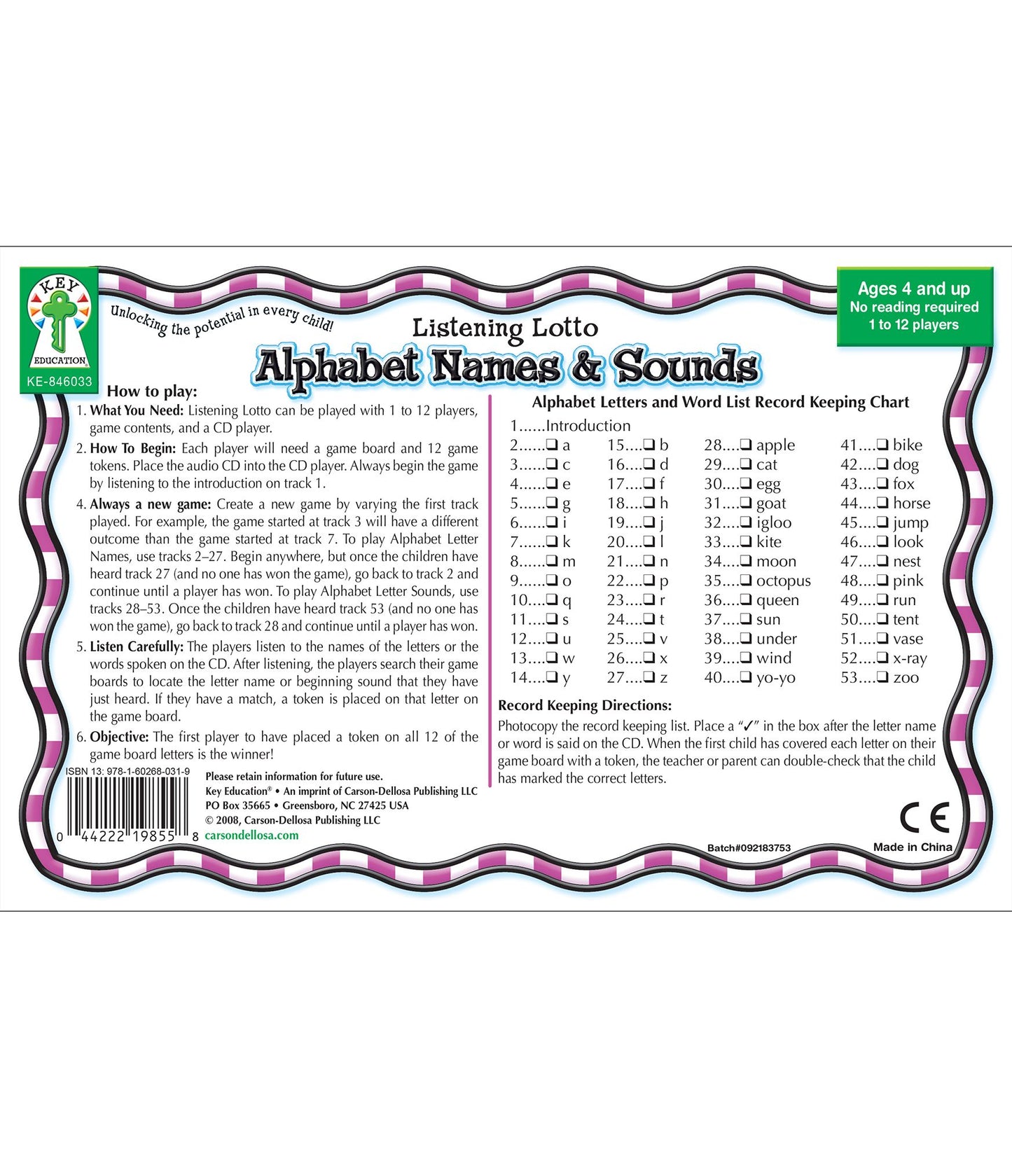 Alphabet Names and Sounds