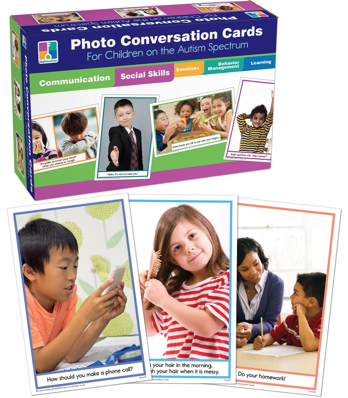 Photo Conversation Cards for Children with Autism and Aspergers Board Game