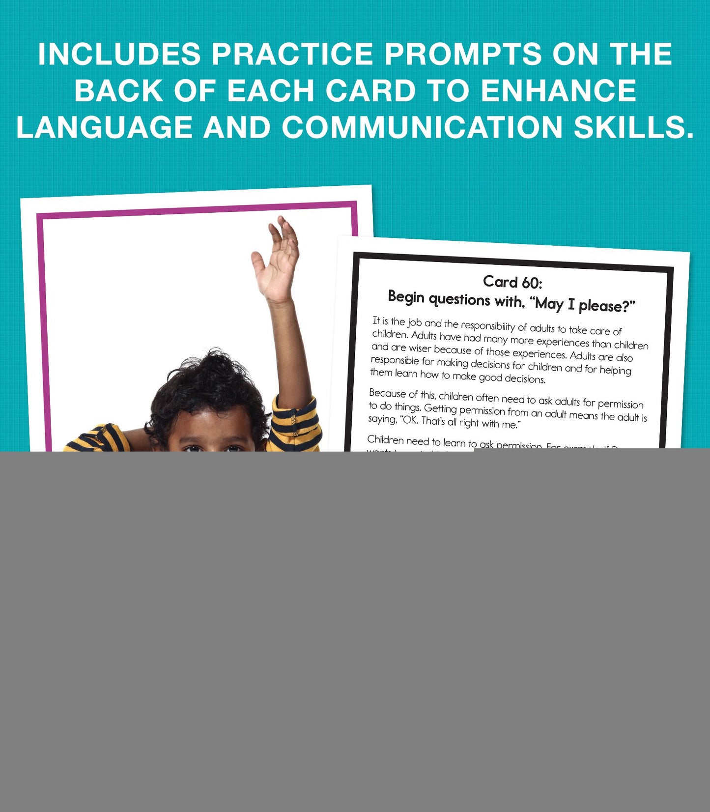 Photo Conversation Cards for Children with Autism and Aspergers Board Game