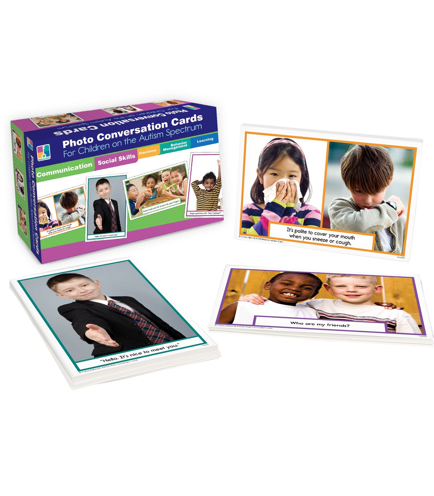 Photo Conversation Cards for Children with Autism and Aspergers Board Game