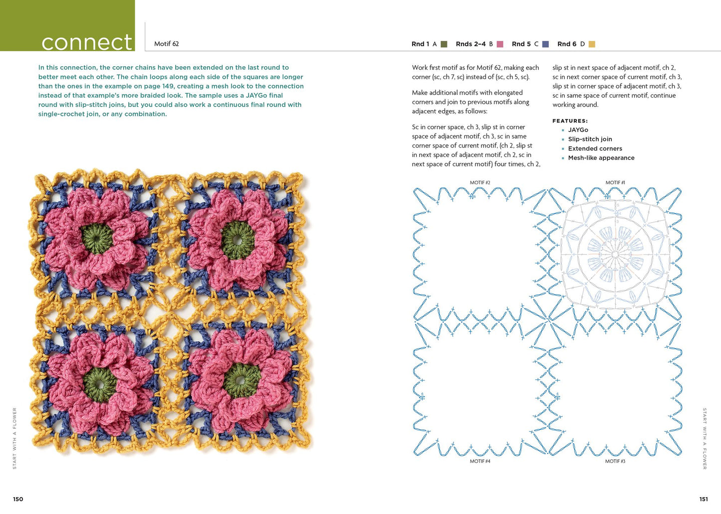 Connect the Shapes Crochet Motifs: Creative Techniques for Joining Motifs of All Shapes; Includes 101 New Motif Designs