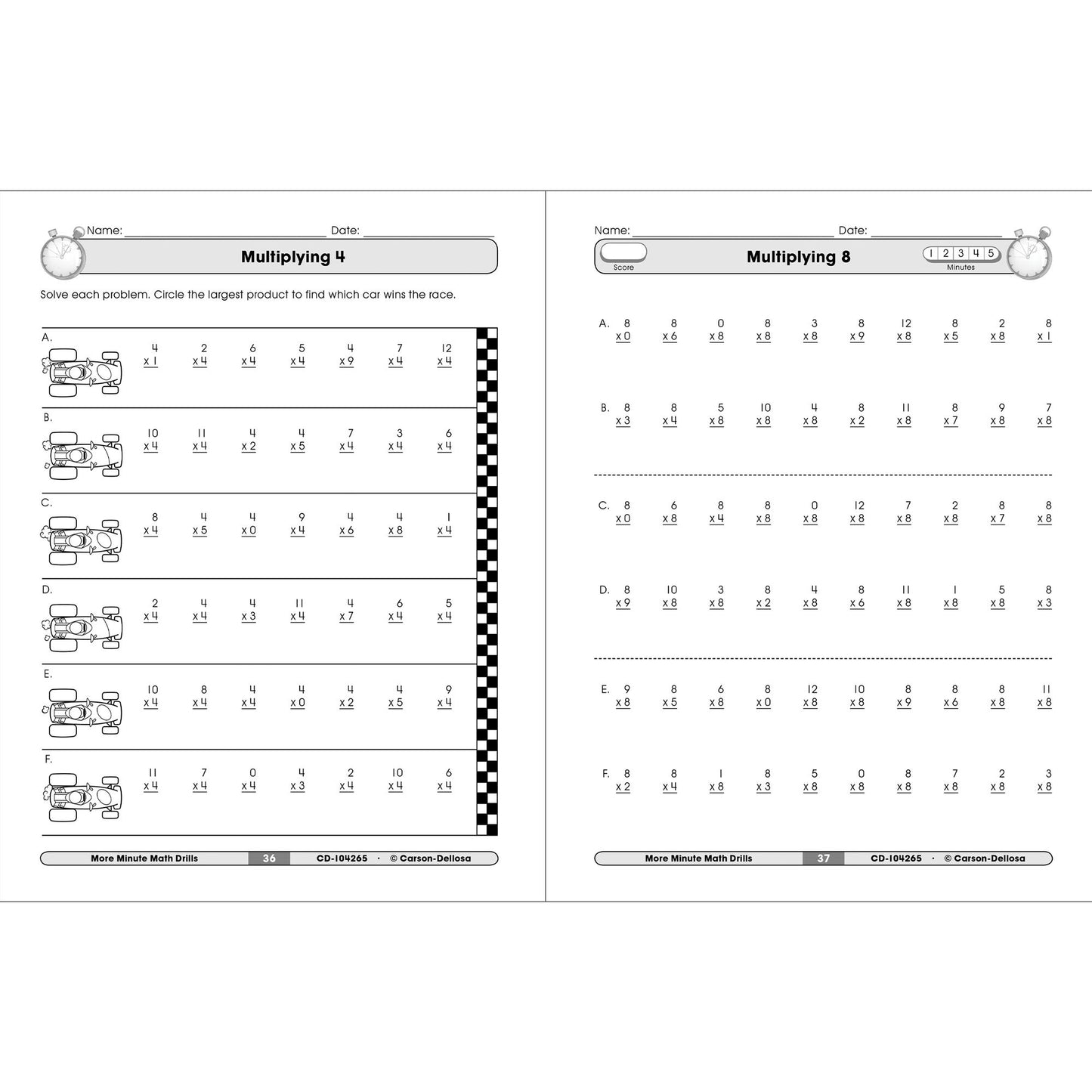 More Minute Math Drills: Multiplication and Division