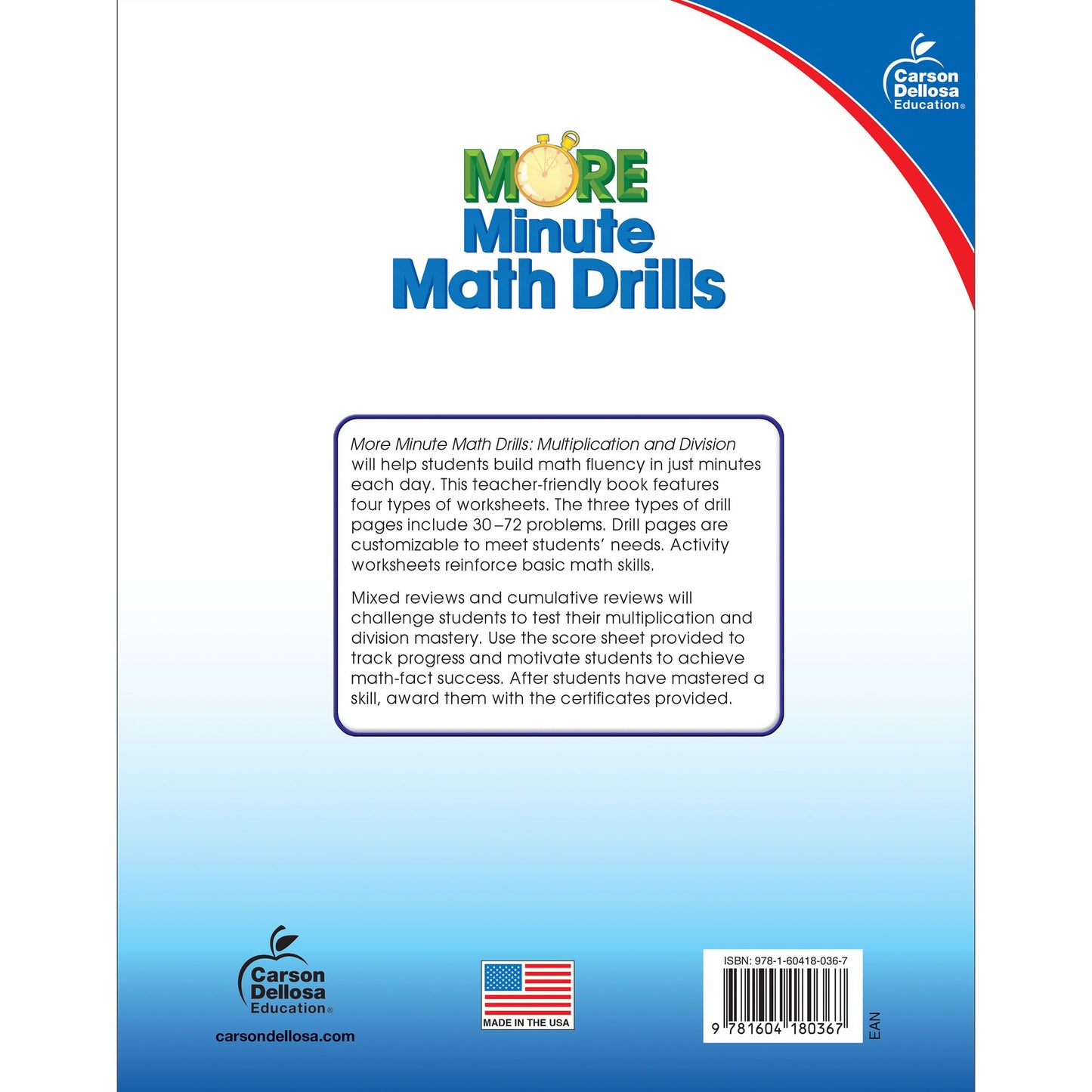 More Minute Math Drills: Multiplication and Division
