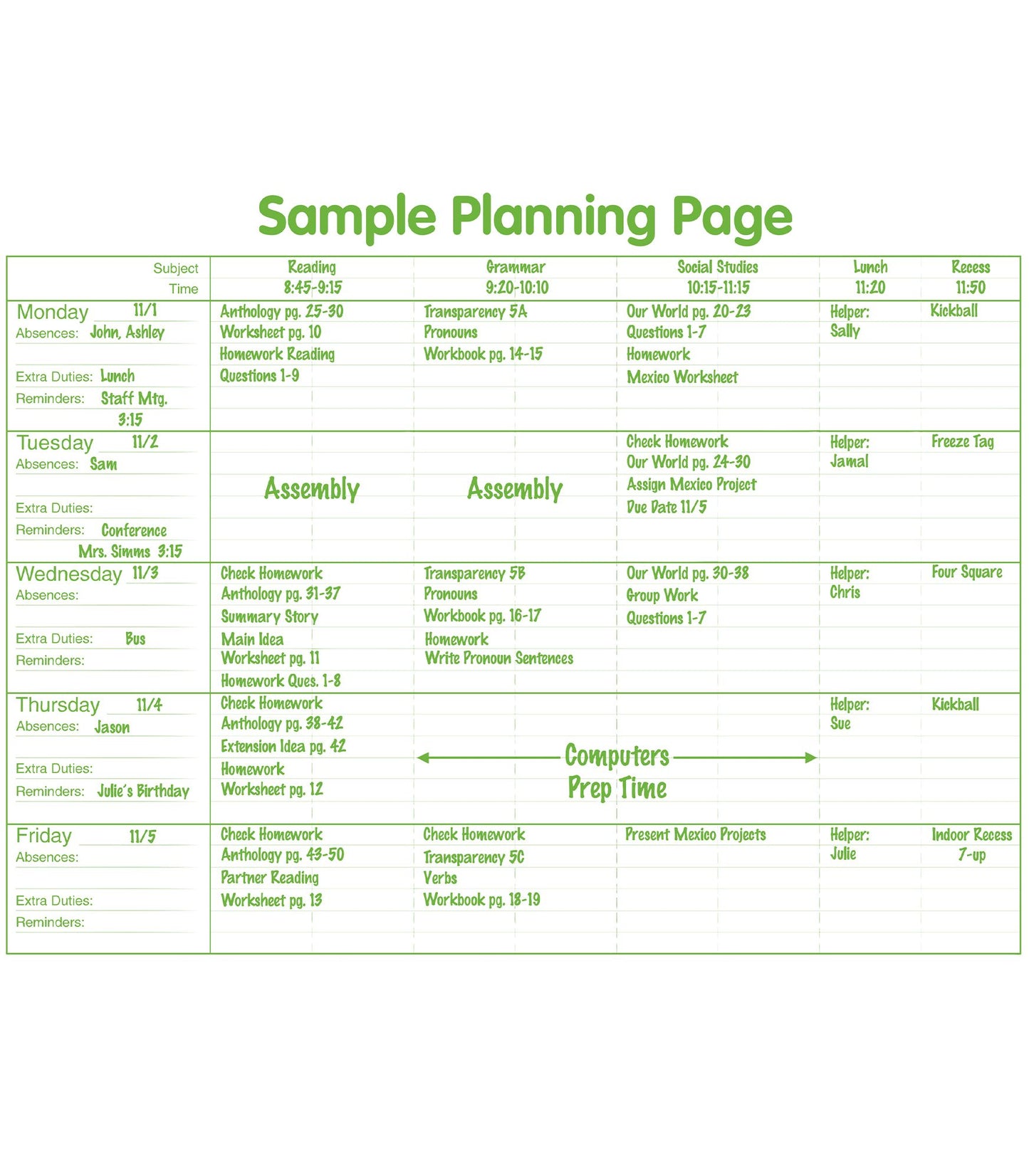 The Green Plan Book