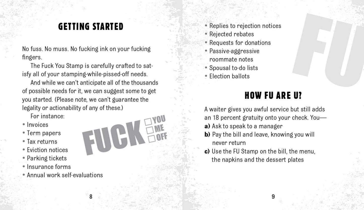 Fuck You Stamp Kit