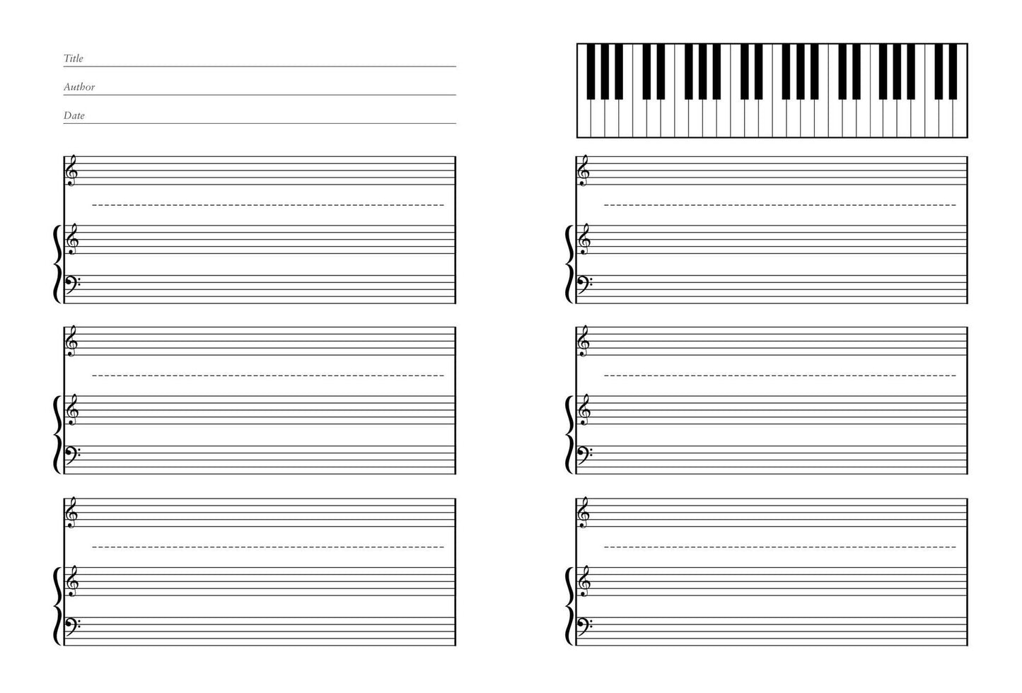 Musician's Notebook Piano: Revised Edition