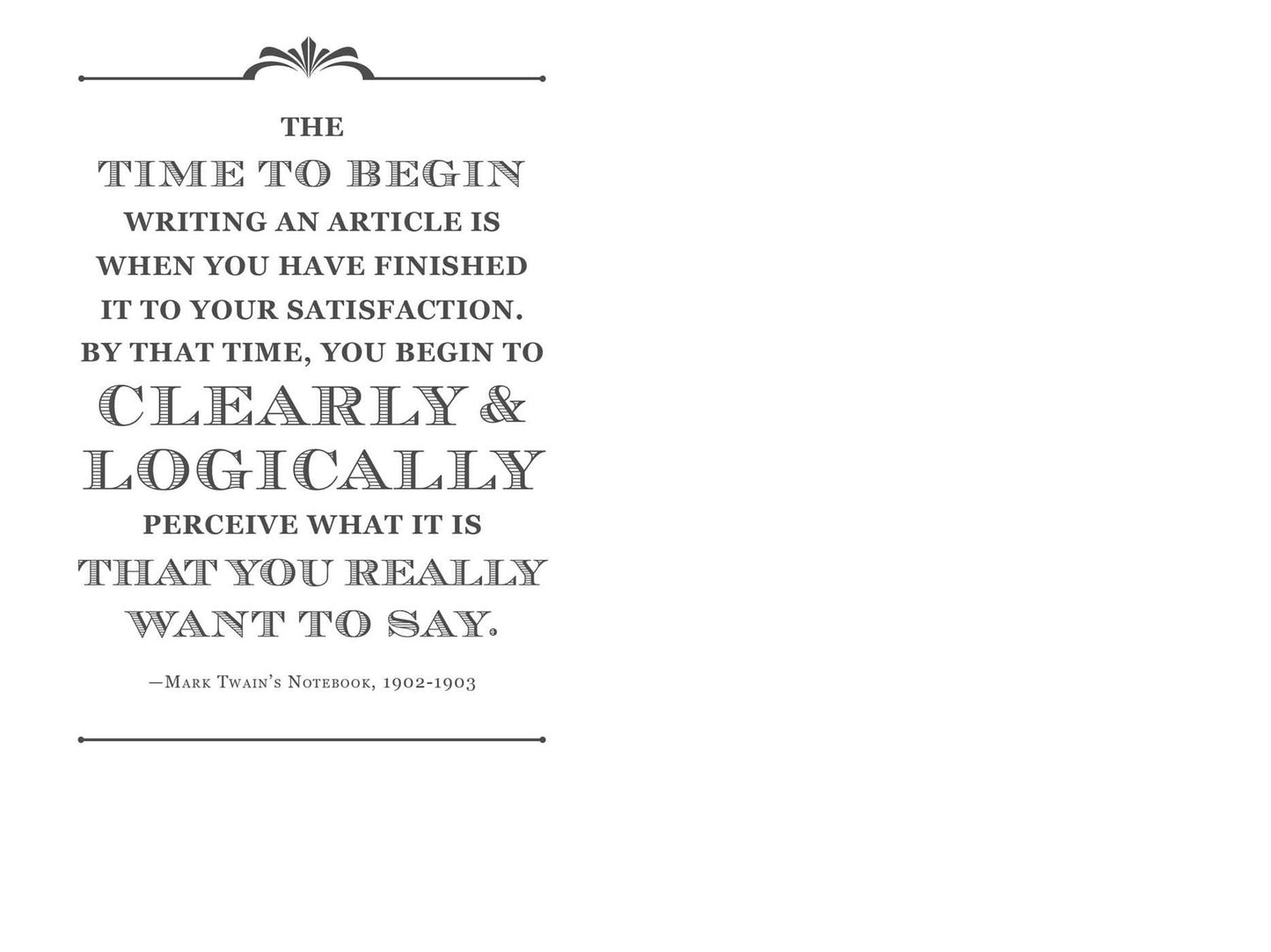 Mark Twain Notebook
