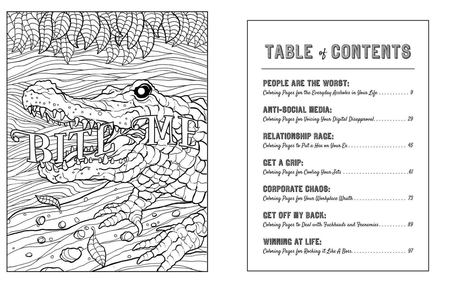 Bite Me, I'm Coloring: De-stress with 50 Hilariously Fun Swear Word Coloring Pages
