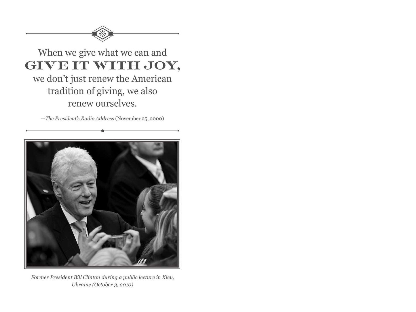William J. Clinton Signature Notebook