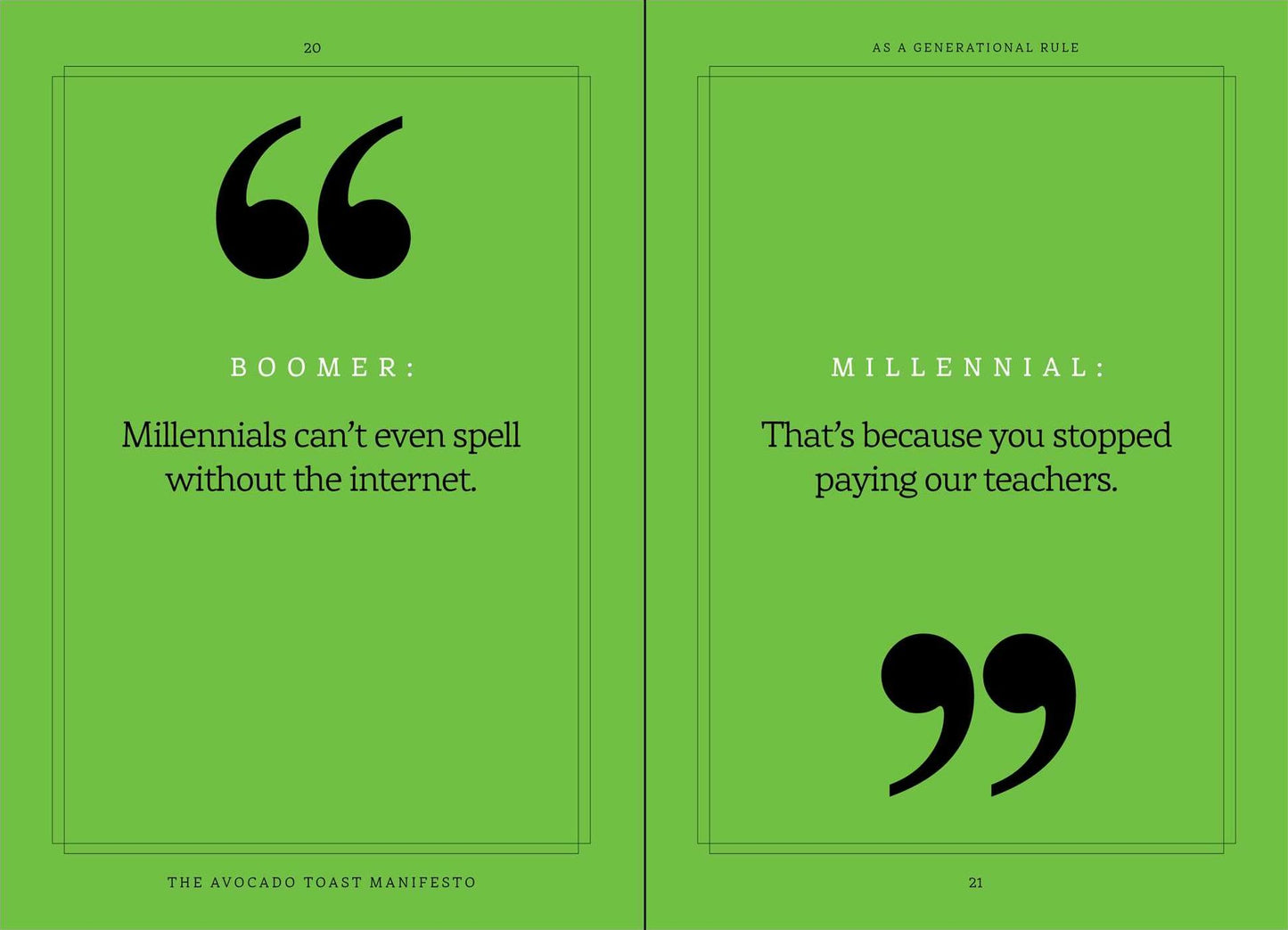 The Avocado Toast Manifesto