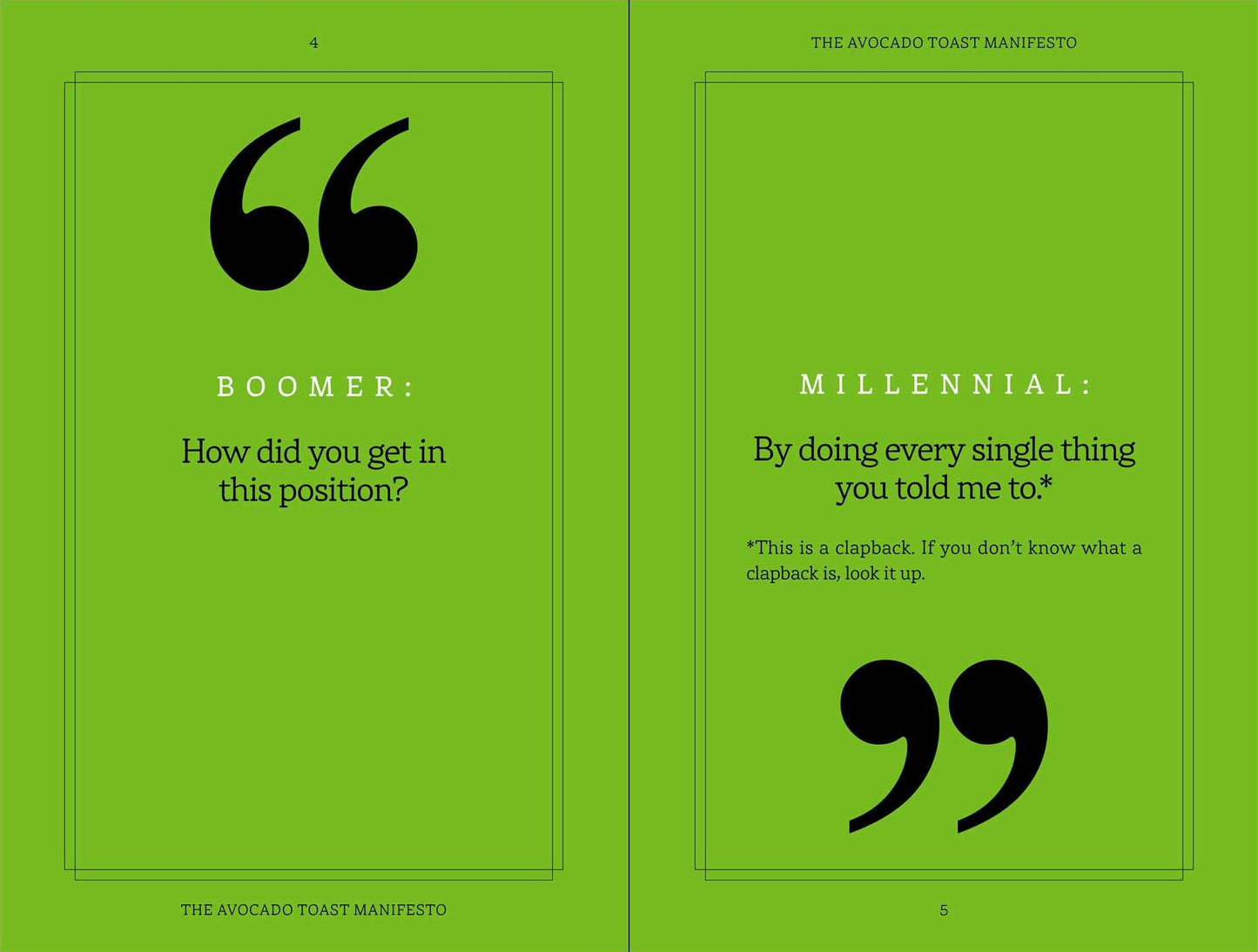 The Avocado Toast Manifesto