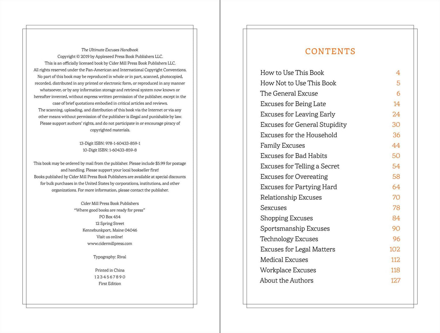The Ultimate Excuses Handbook