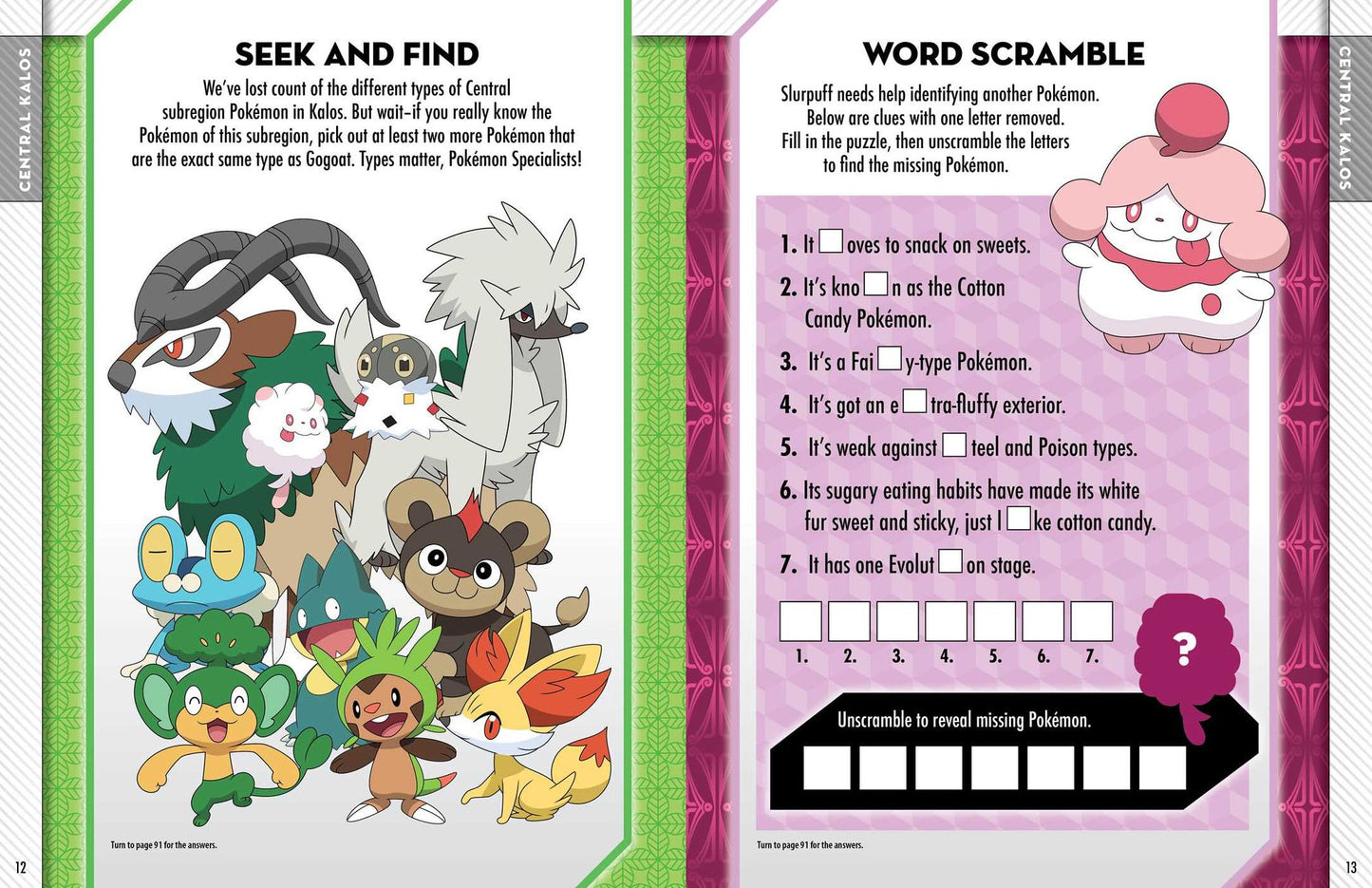Pokemon Trainer Activity Book: Journey to the Kalos Region