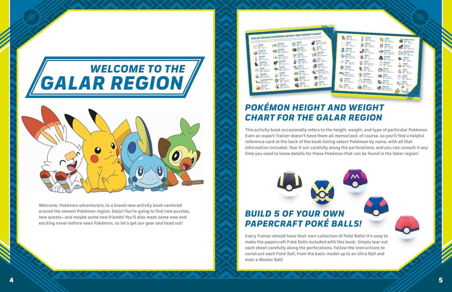 Pokï¿½mon Official Galar Region Activity Book