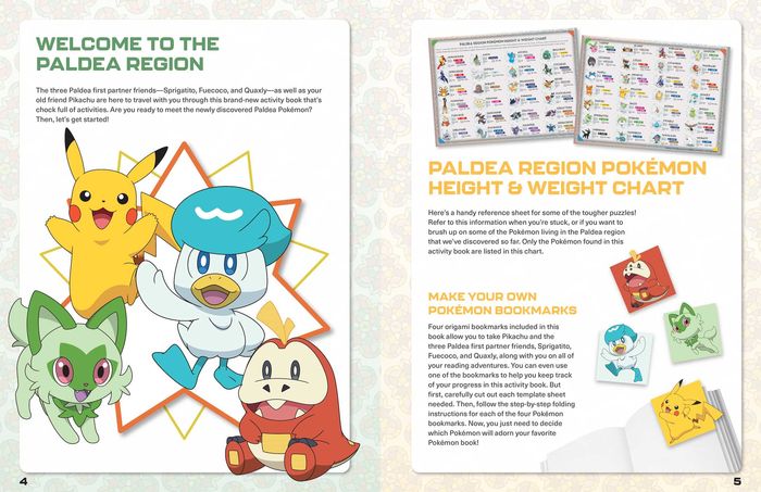 Pokï¿½mon The Official Activity Book of the Paldea Region