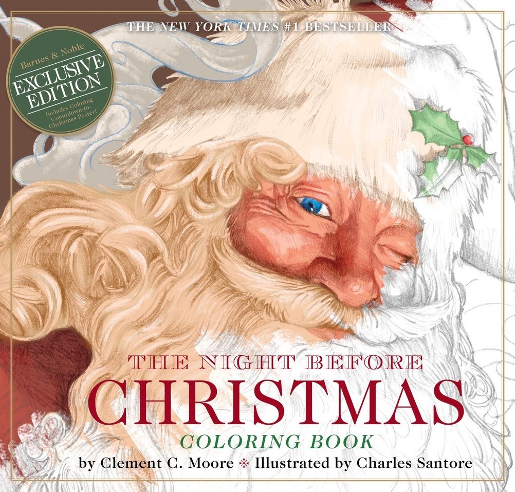 The Night Before Christmas Coloring Book with Coloring Poster (B&N Exclusive Edition)