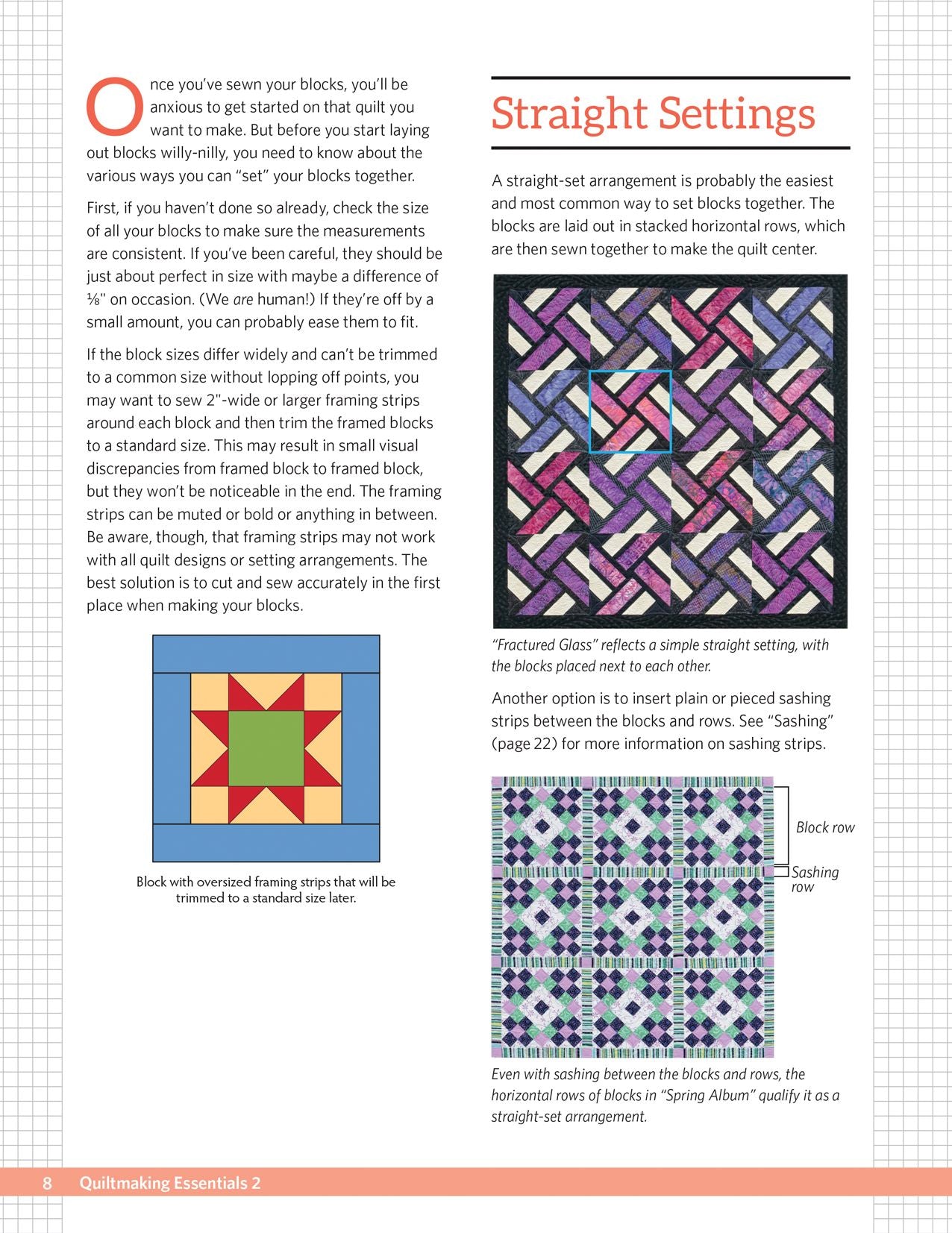 Quiltmaking Essentials : Settings and Borders, Backings and Bindings
