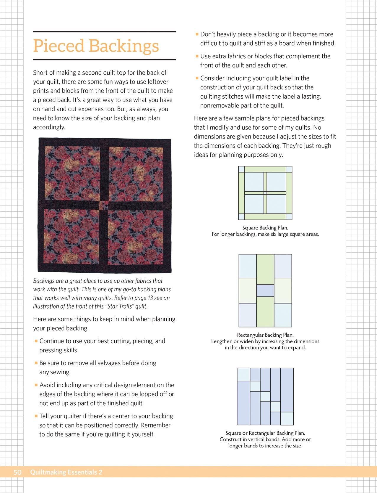 Quiltmaking Essentials : Settings and Borders, Backings and Bindings