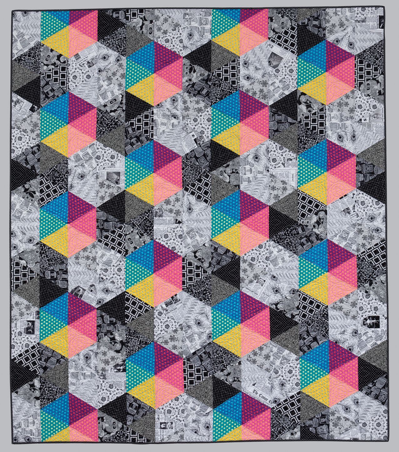 Splash of Color: A Rainbow of Brilliant Black-And-White Quilts