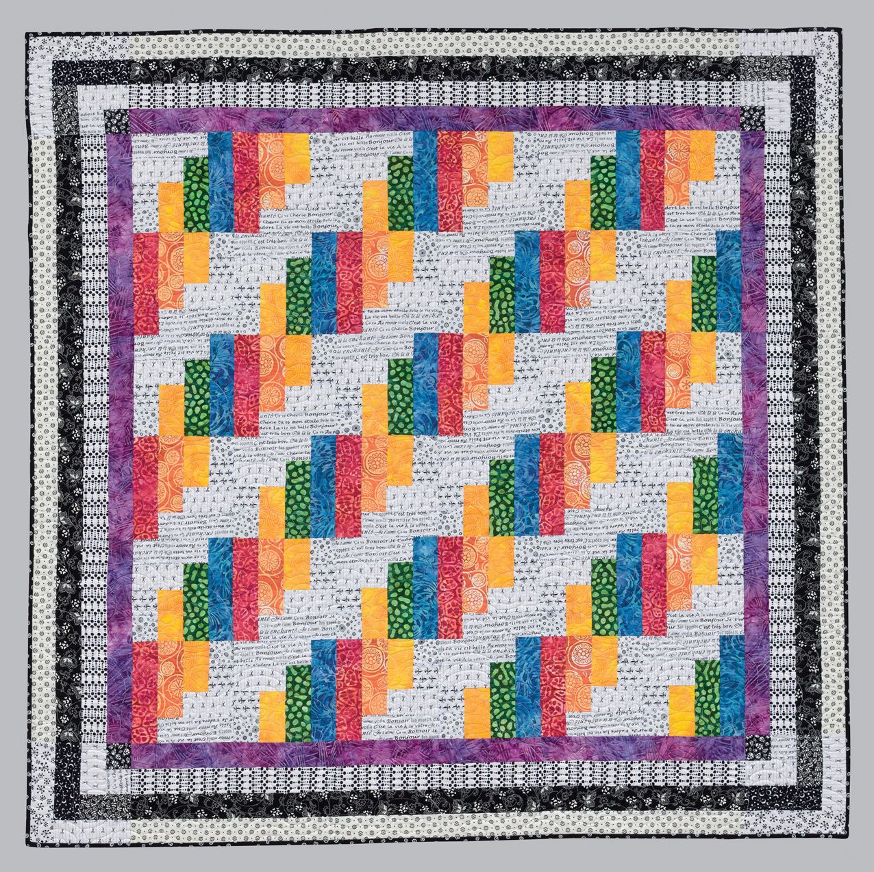 Splash of Color: A Rainbow of Brilliant Black-And-White Quilts