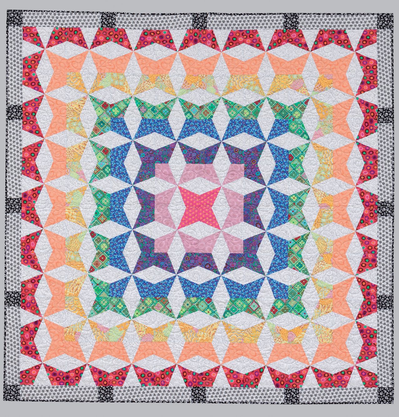 Splash of Color: A Rainbow of Brilliant Black-And-White Quilts