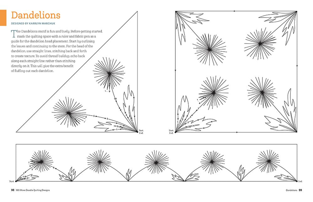 180 More Doodle Quilting Designs: Free-Motion Ideas for Blocks, Borders, and Corners