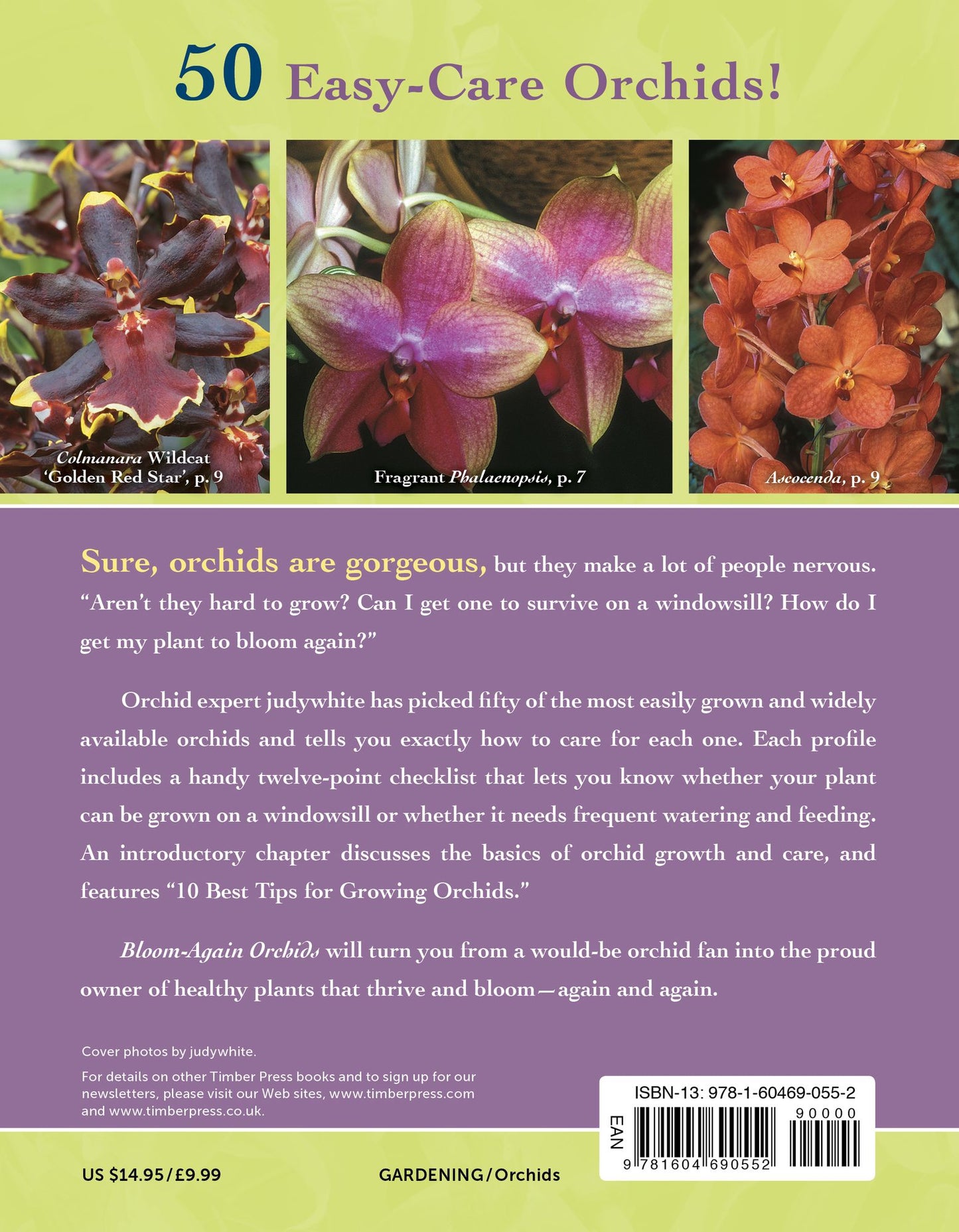 Bloom-Again Orchids: 50 Easy-Care Orchids that Flower Again and Again and Again
