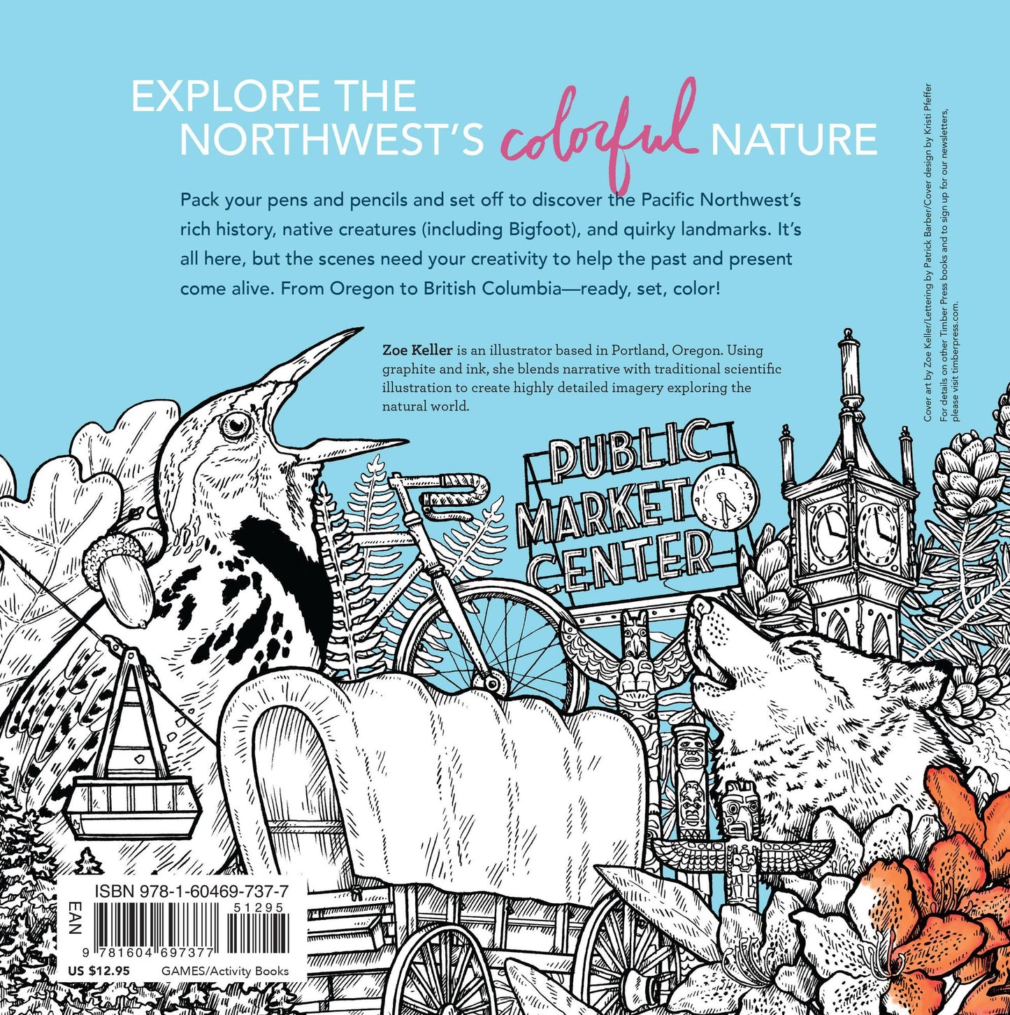 Color the Pacific Northwest: A Timber Press Coloring Book