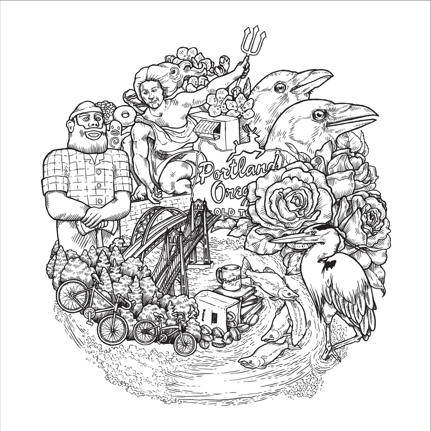 Color the Pacific Northwest: A Timber Press Coloring Book
