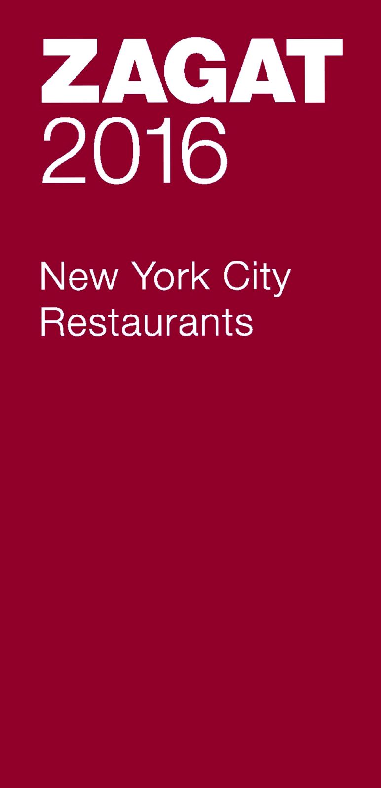 2016 New York City Restaurants