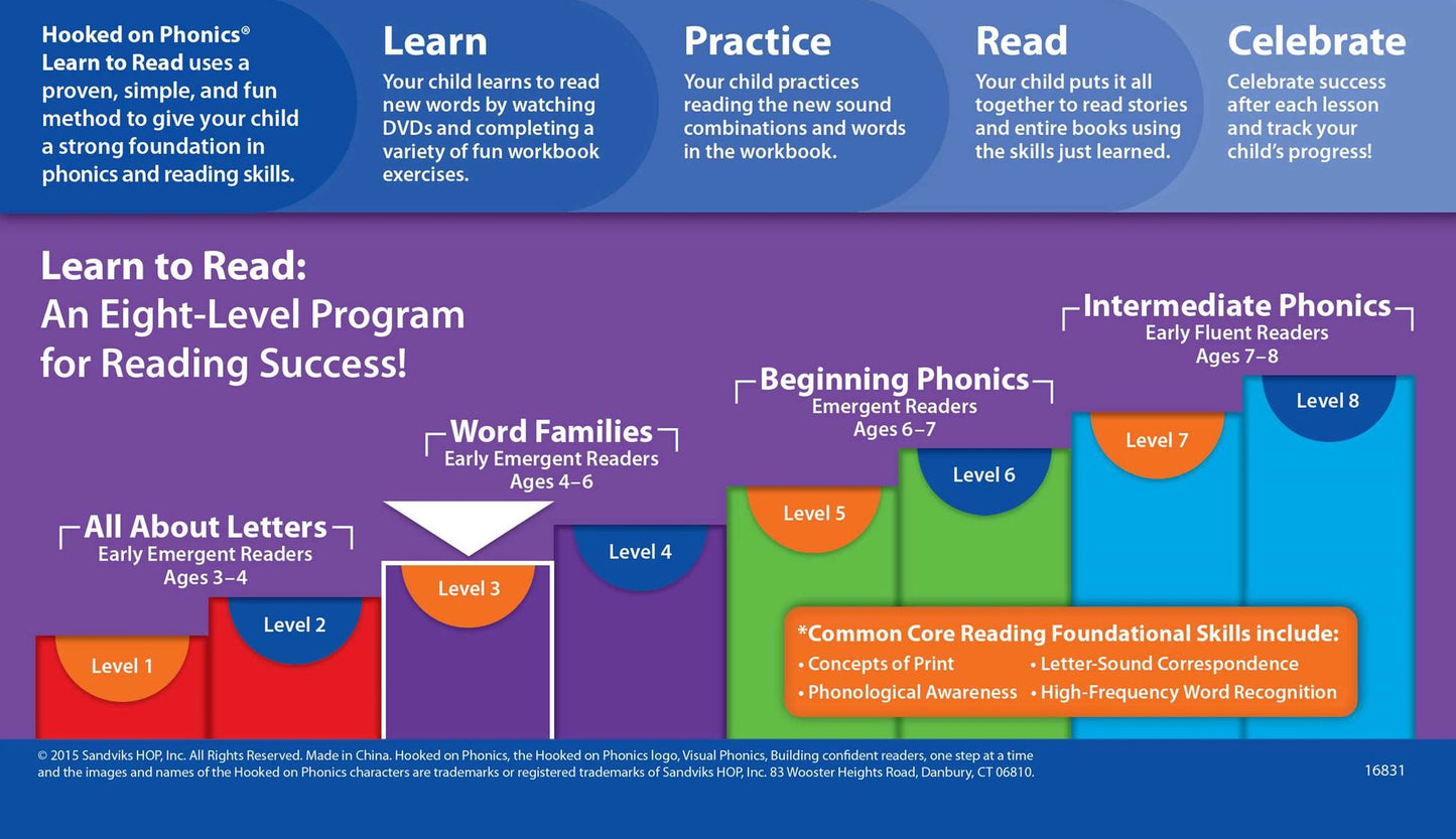 Hooked on Phonics Learn to Read Kindergarten Level 1