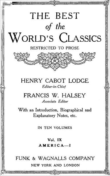 The Best Of The World's Classics (Restricted To Prose) Volume IX - Greece: 484 b.c.-200 a.d.