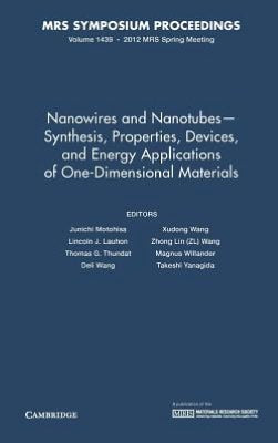 Nanowires and Nanotubes?Synthesis, Properties, Devices, and Energy Applications of One-Dimensional Materials: Volume 1439