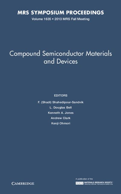 Compound Semiconductor Materials and Devices: Volume 1635