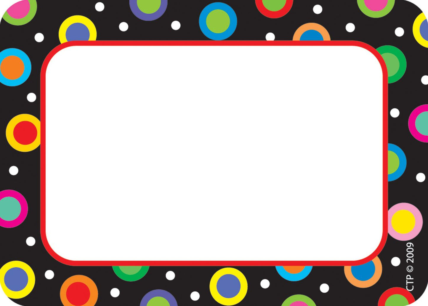 Dots On Black Name Tags