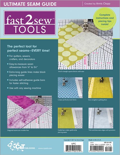 Fast2sew Ultimate Seam Guide [With Self-Adhesive Guide Bars]