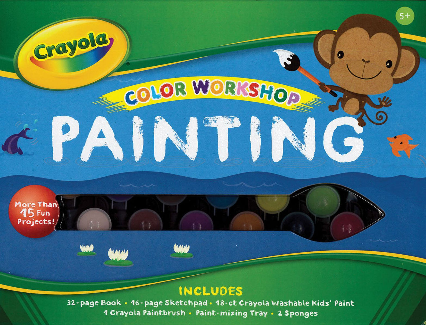 Crayola Color Workshop: Painting [With Sketchpad, 2 Sponges, Paint-Mixing Tray and Paint Brush and Paint]