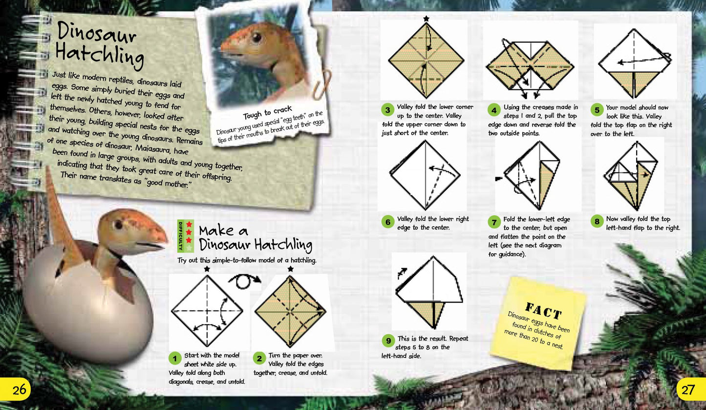 Origami Adventures: Dinosaurs