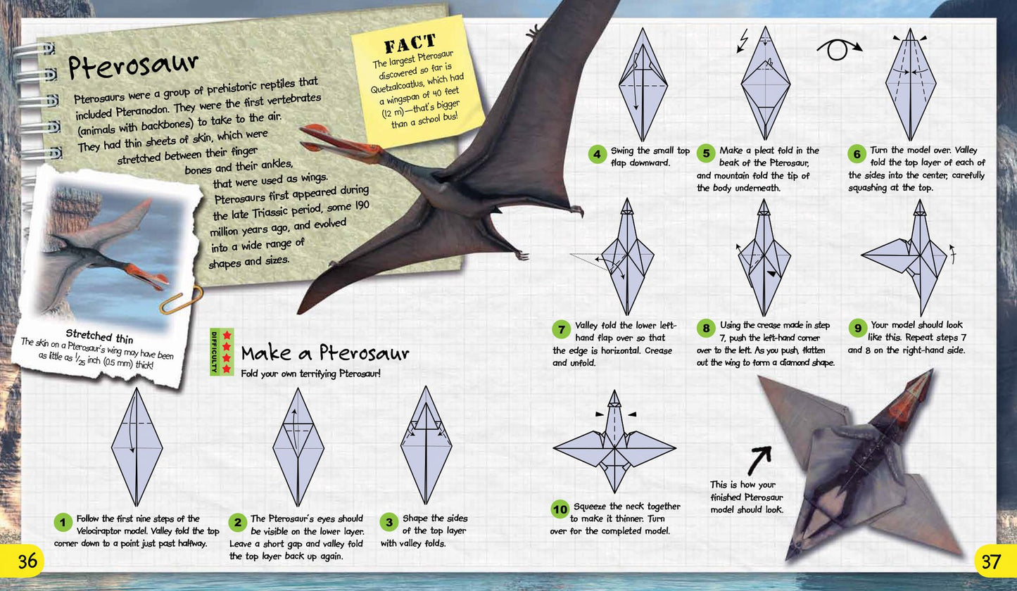 Origami Adventures: Dinosaurs