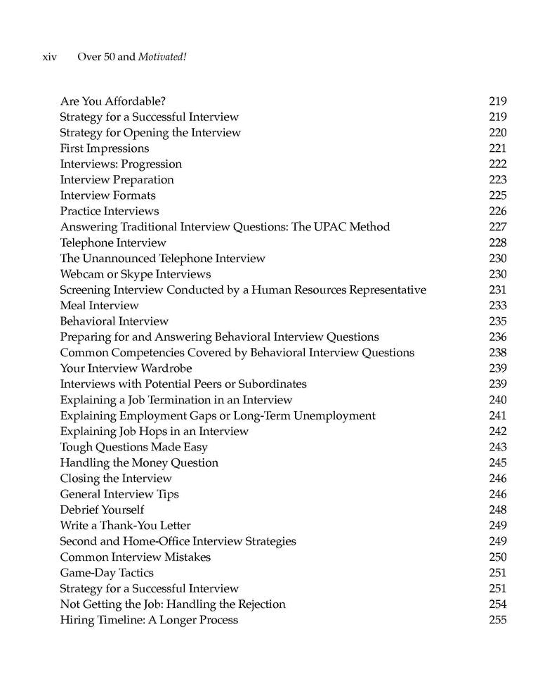 Over 50 and Motivated: A Job Search Book for Job Seekers Over 50