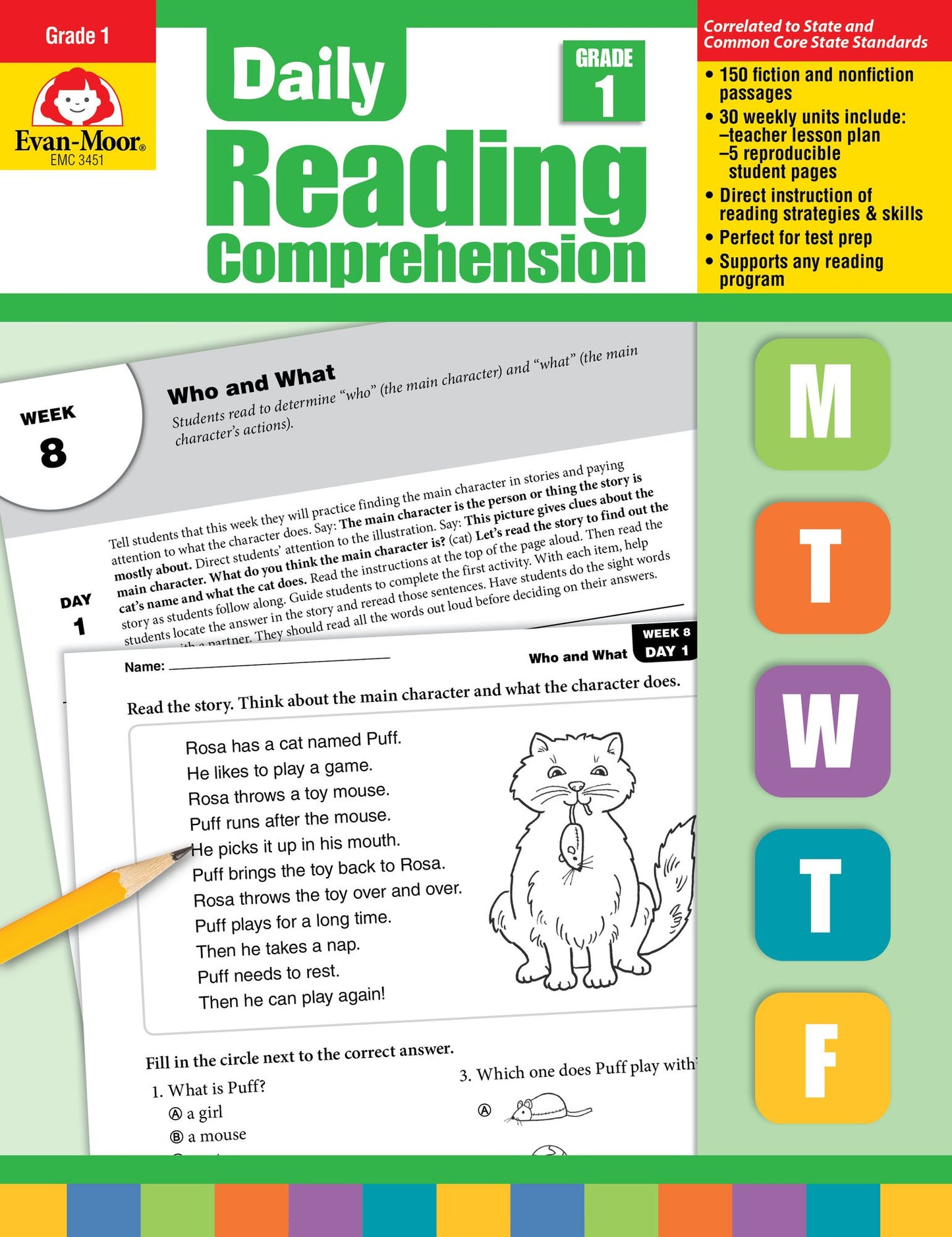 Daily Reading Comprehension: Grade 1