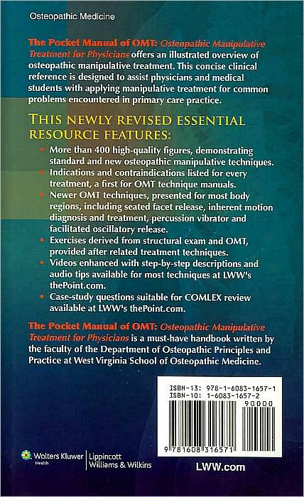 The Pocket Manual of OMT: Osteopathic Manipulative Treatment for Physicians
