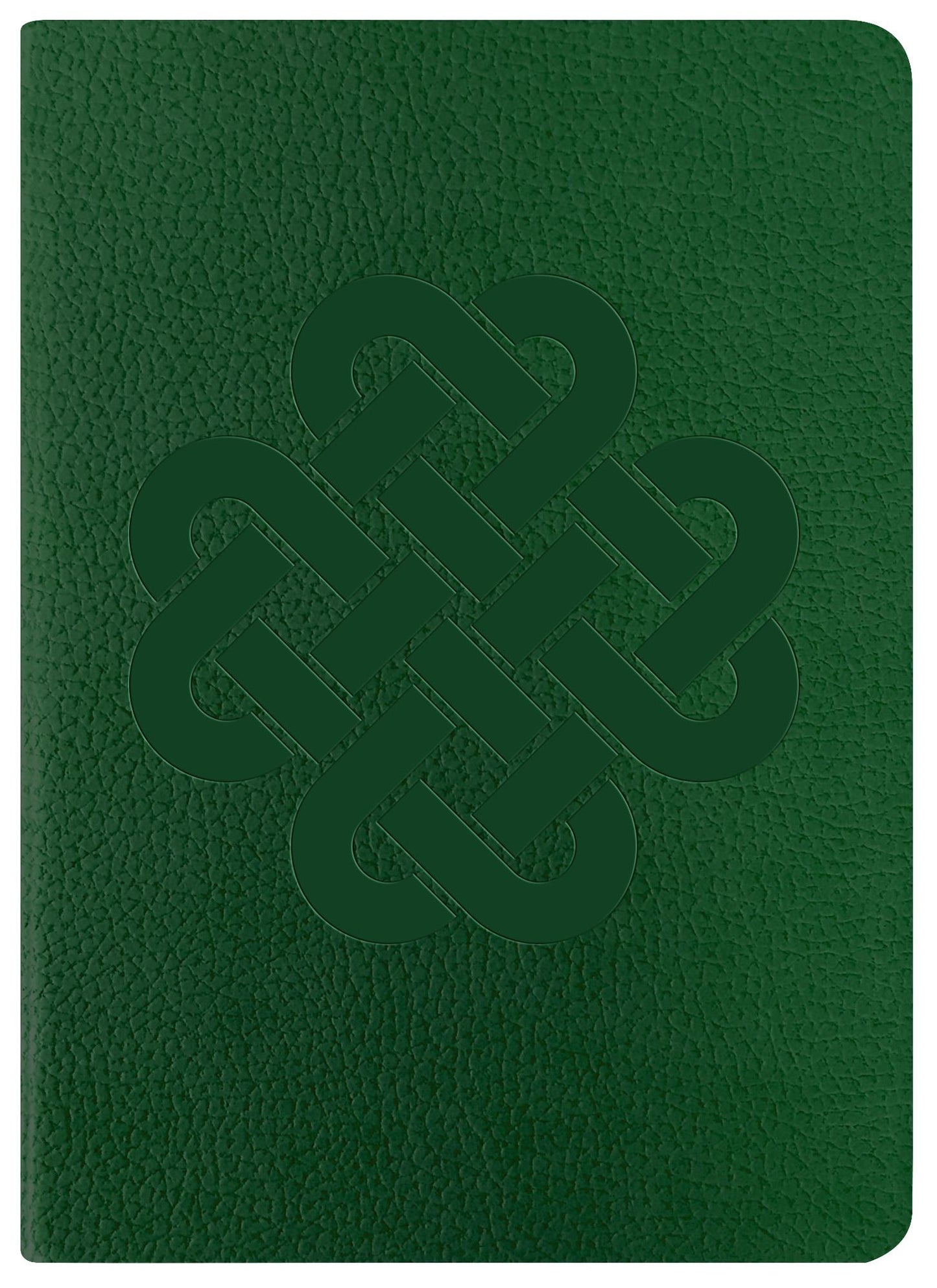 Soft Leather Debossed Celtic Knot Green