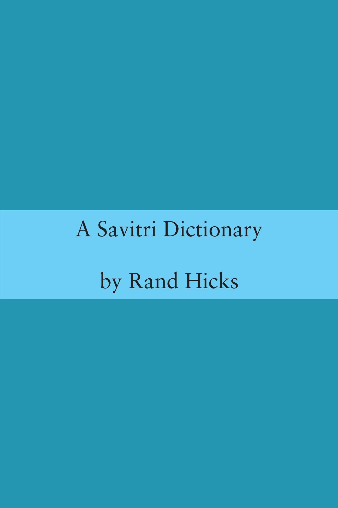 A Savitri Dictionary